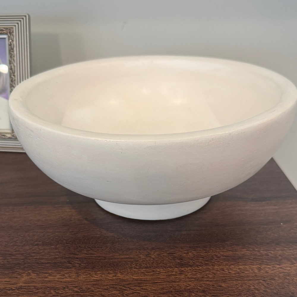 Pottery Barn White Ceramic Serving Bowl heavy